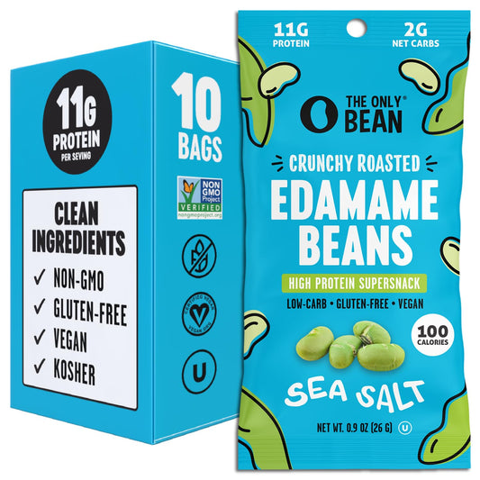 The Only Bean Crunchy Dry Roasted Edamame Snacks (Sea Salt)