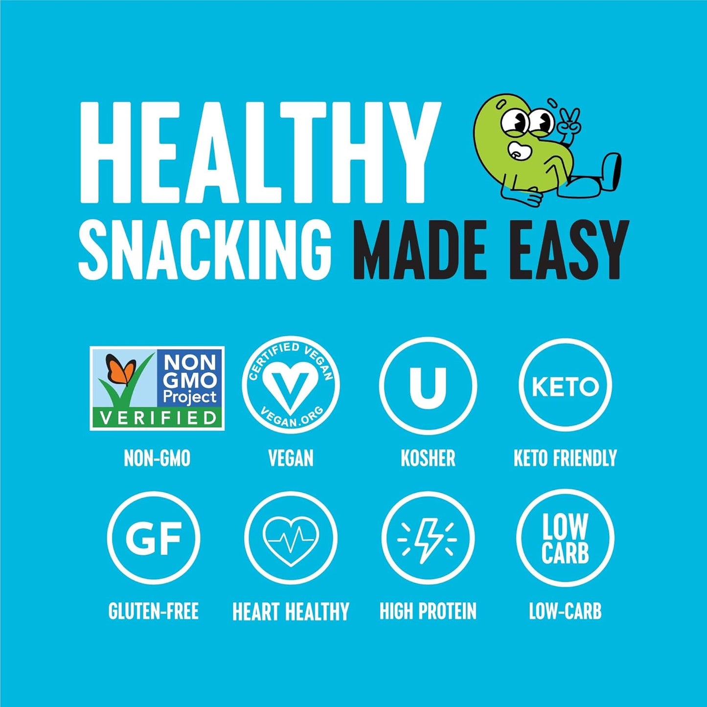 The Only Bean Crunchy Dry Roasted Edamame Snacks (Sea Salt)
