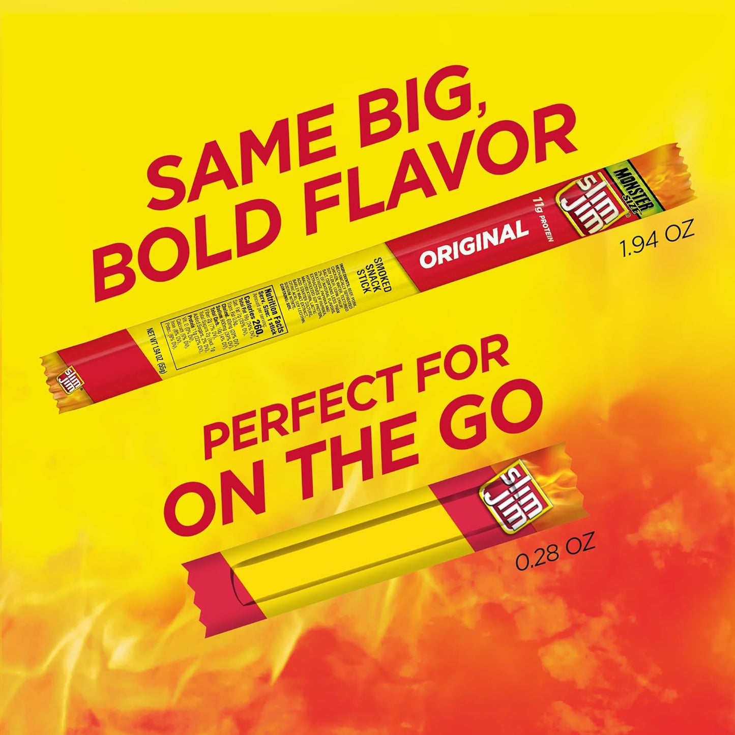 Slim Jim Smoked Meat Sticks, Original Flavor